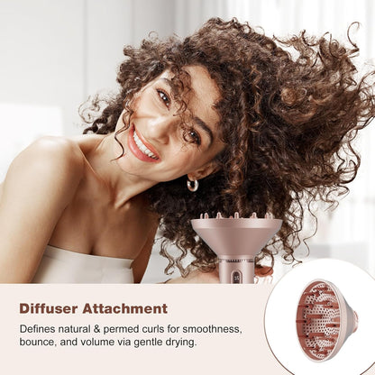 7MAGIC Estilizador de cabello y cepillo secador de cabello 7 en 1, secador de cabello de alta velocidad de 110,000 RPM con iones negativos para peinar sin encrespamiento, secado rápido, rizado