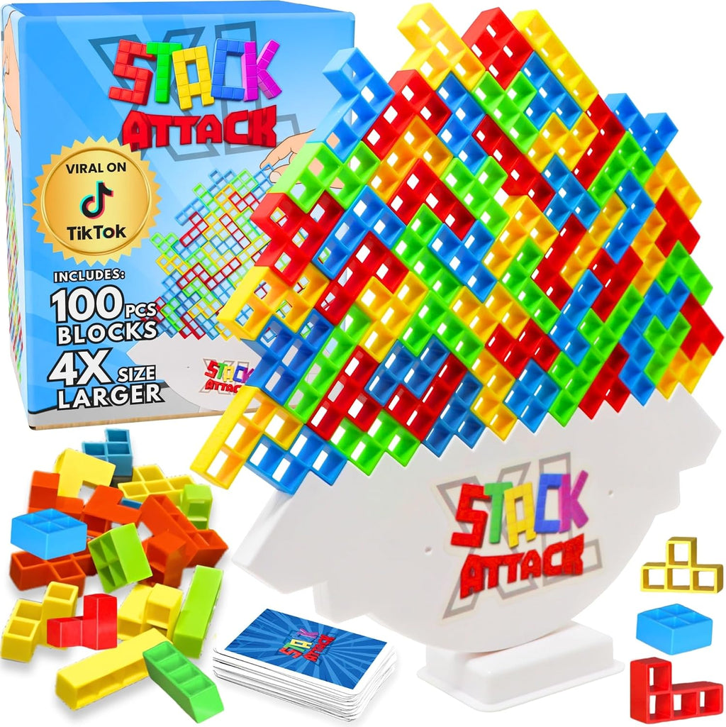 Stack Attack XL Tower Game, juegos de mesa gigantes para niños y ad...