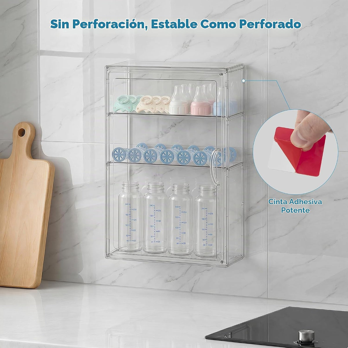 HBlife Organizador de almacenamiento de biberones para armario de e...