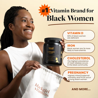 Black Girl Vitamins | Péptidos de colágeno en polvo - Colágeno para...