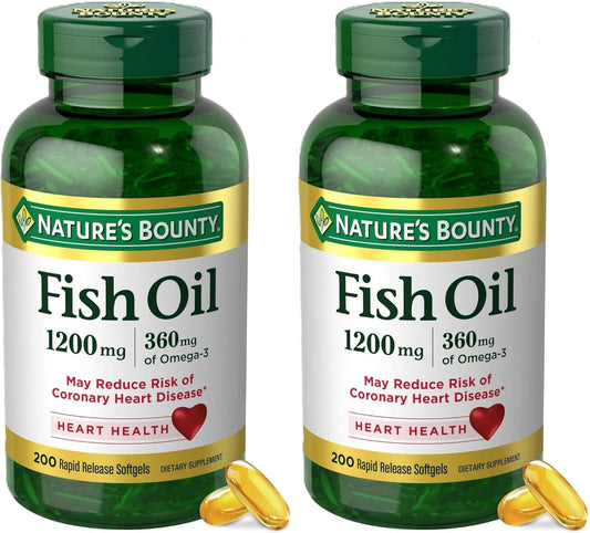 Aceite de pescado de Nature's Bounty, apoya la salud del corazó...