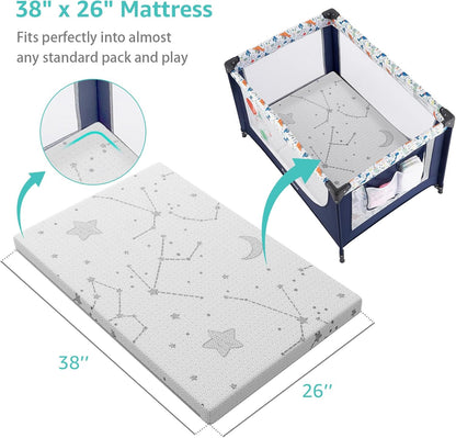 YENING Cubrecolchón transpirable de 38 x 26 pulgadas, impermeable,...