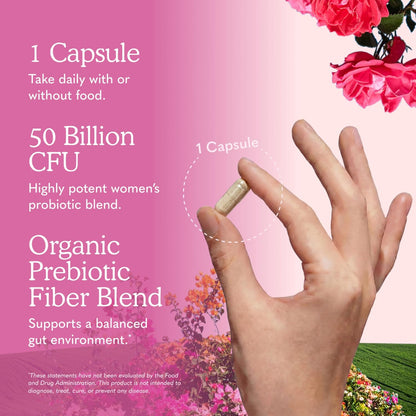 Probiotico Jardín de vida, suplemento para las mujeres, Formulado u...