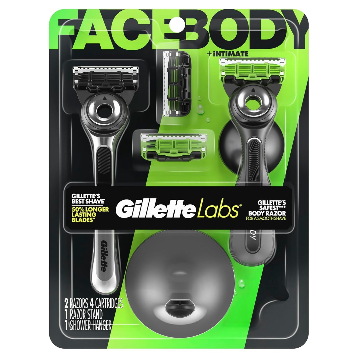 Gillette Labs Razor Duo Pack para hombres, 1 maquinilla de afeitar...