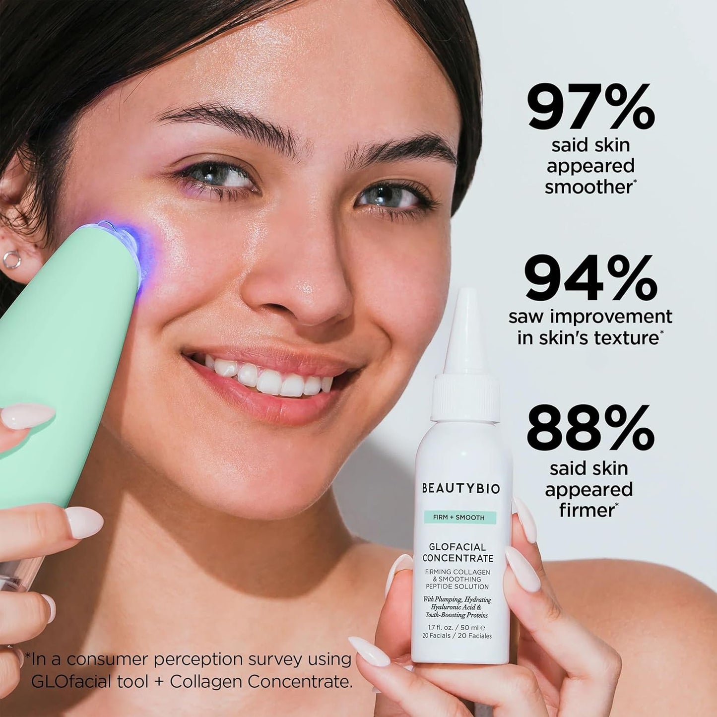 BeautyBio GLOfacial Hydro-Infusion Deep Pore Cleansing + Blue LED C...