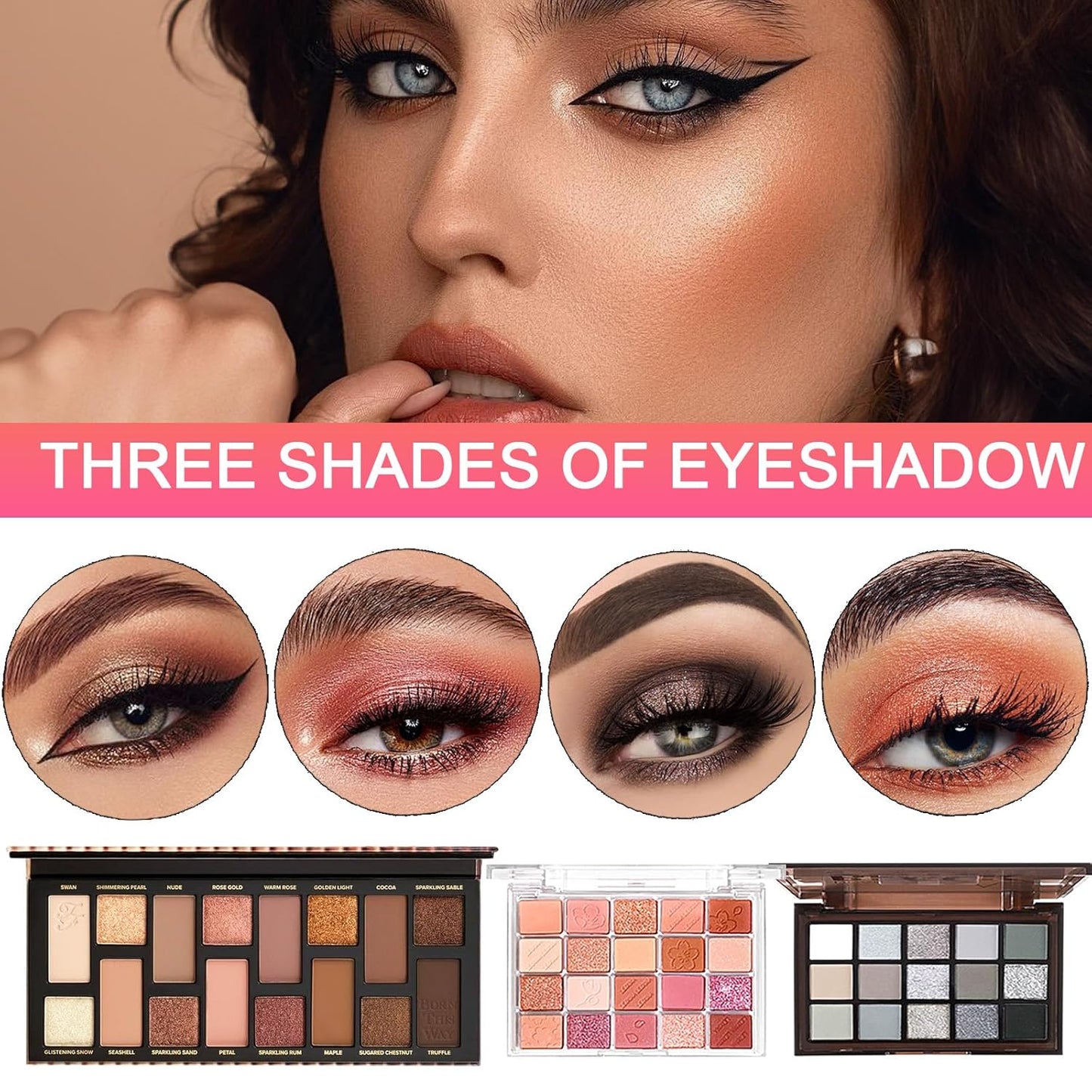 Kit de maquillaje todo en uno, kit de maquillaje para mujeres, kit completo de regalo de maquillaje de viaje para mujeres, adolescentes y niñas, incluye sombra de ojos, lápiz labial, delineador de