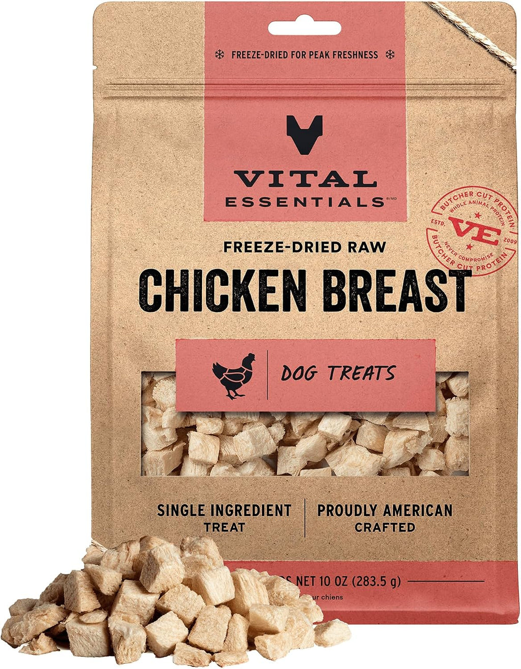 Vital Essentials - Golosinas liofilizadas para perros, pechuga de p...