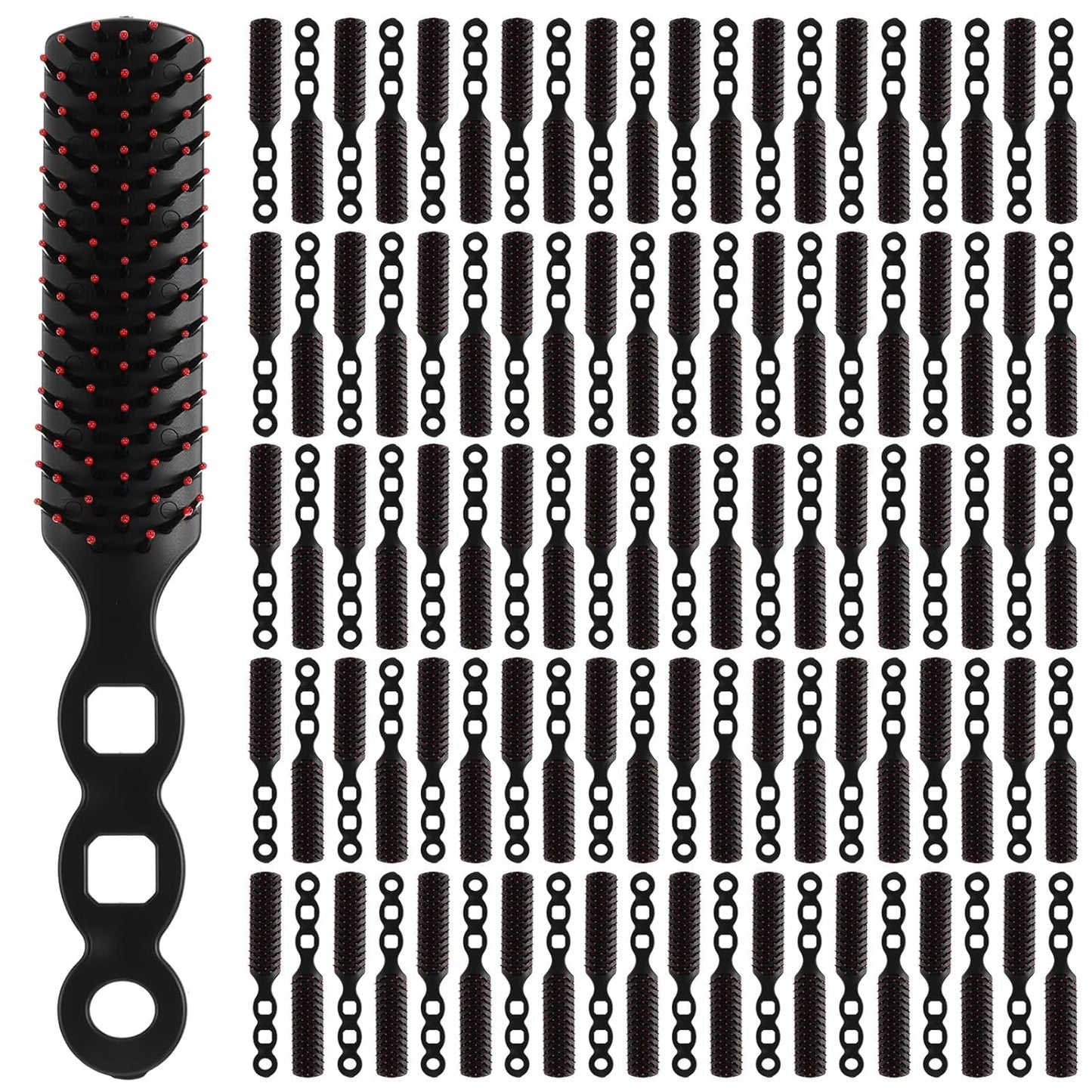 110 cepillos de pelo a granel para personas sin hogar, cepillo de pelo para cabello rizado, cepillo desenredante con cerdas de nailon, envuelto individualmente, adecuado para hombres y mujeres, hotel