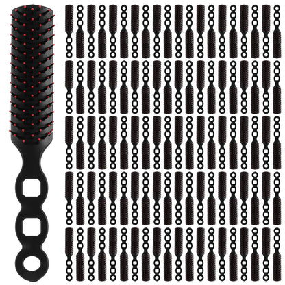 110 cepillos de pelo a granel para personas sin hogar, cepillo de pelo para cabello rizado, cepillo desenredante con cerdas de nailon, envuelto individualmente, adecuado para hombres y mujeres, hotel
