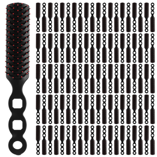110 cepillos de pelo a granel para personas sin hogar, cepillo de pelo para cabello rizado, cepillo desenredante con cerdas de nailon, envuelto individualmente, adecuado para hombres y mujeres, hotel