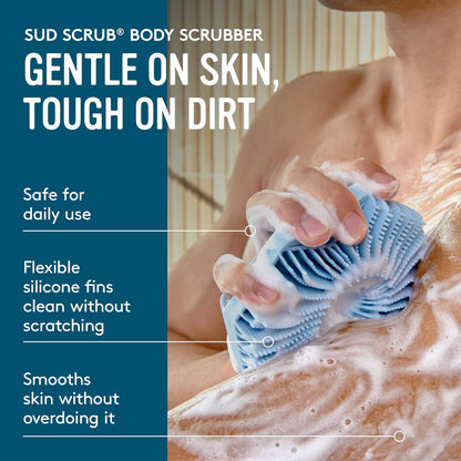 Sud Scrub® Limpiador Corporal de Silicona Antimicrobiana, Exfoliant...