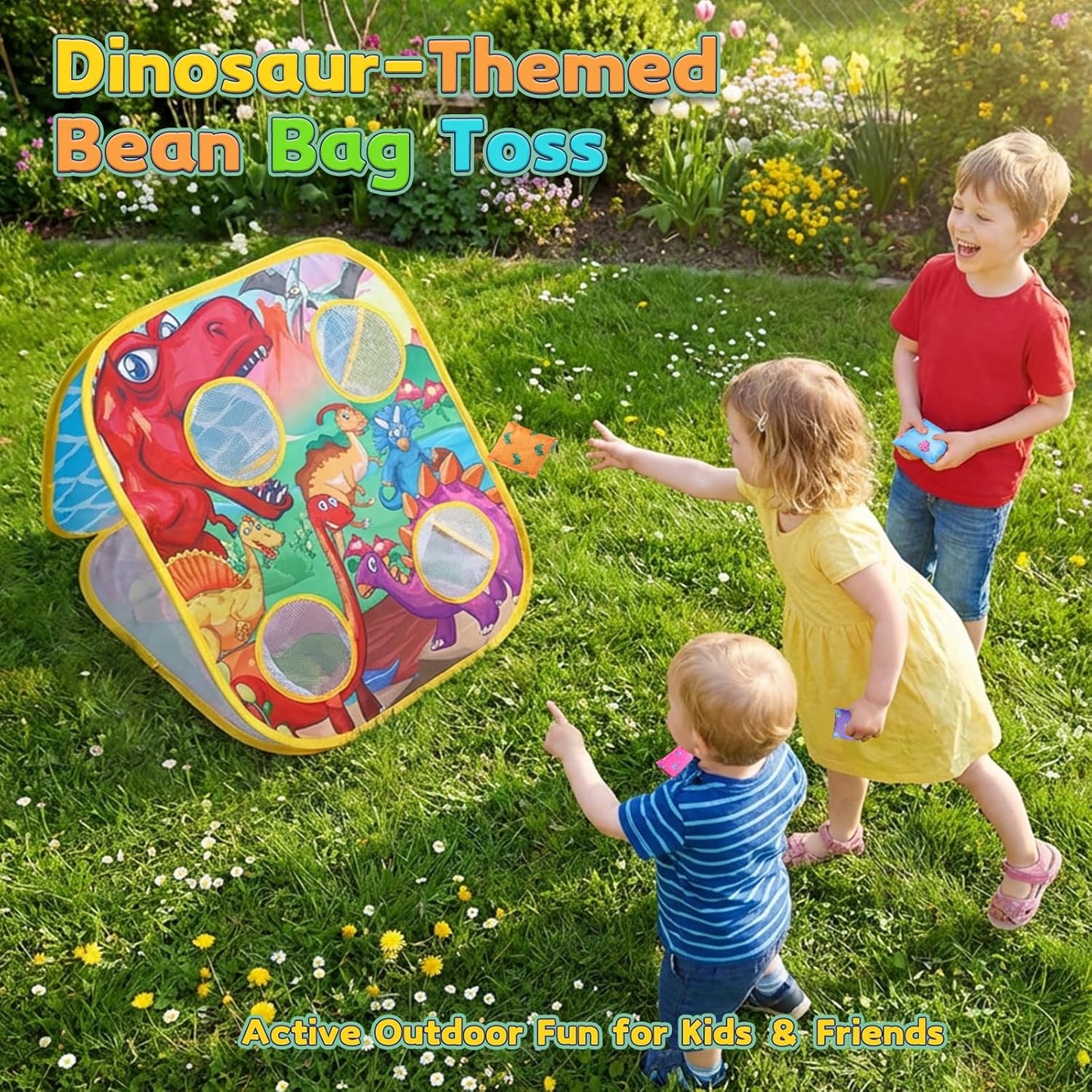 Bean Bag Toss Game for Kids - Cornhole Board Outdoor Toys for Toddl...