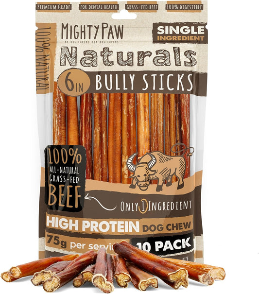 Mighty Paw Naturals Bully Sticks para perros pequeños y medianos \u...