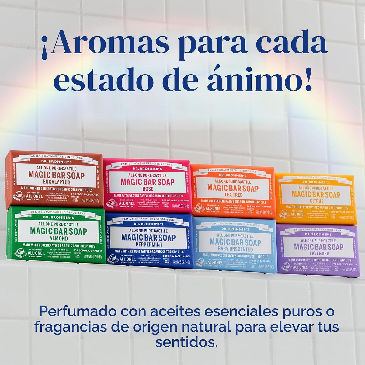 Dr. Bronner's Pure-Castile - Jabón en barra, bebé sin perfume,...