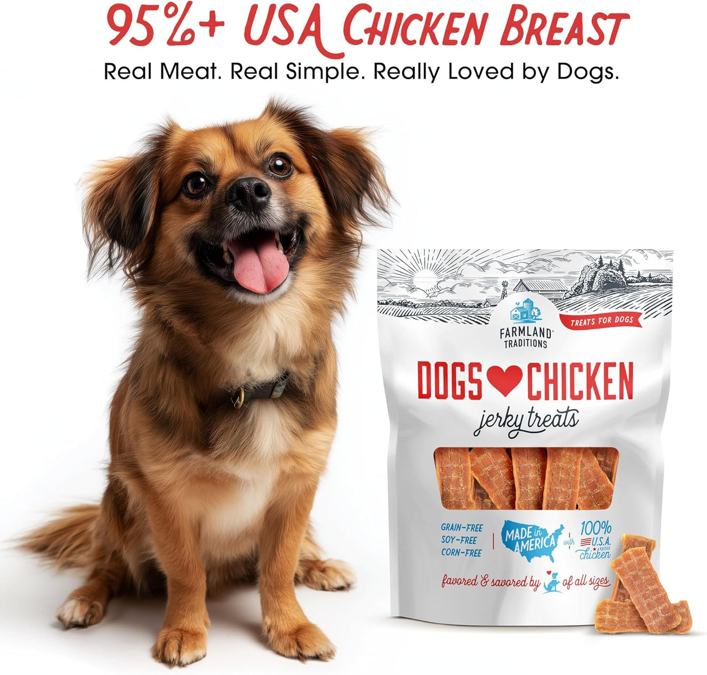 Dulces para perros de pollo fabricados en los EE. UU. de Farmland T...