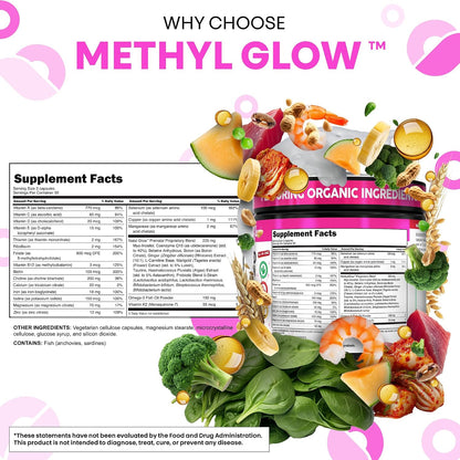 Multivitamino Metilado para Mujeres Vitaminas B6 Metil B12 A B C D...