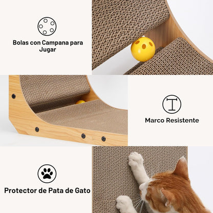 FUKUMARU Rascador para gatos, almohadilla para rascar gatos de form...