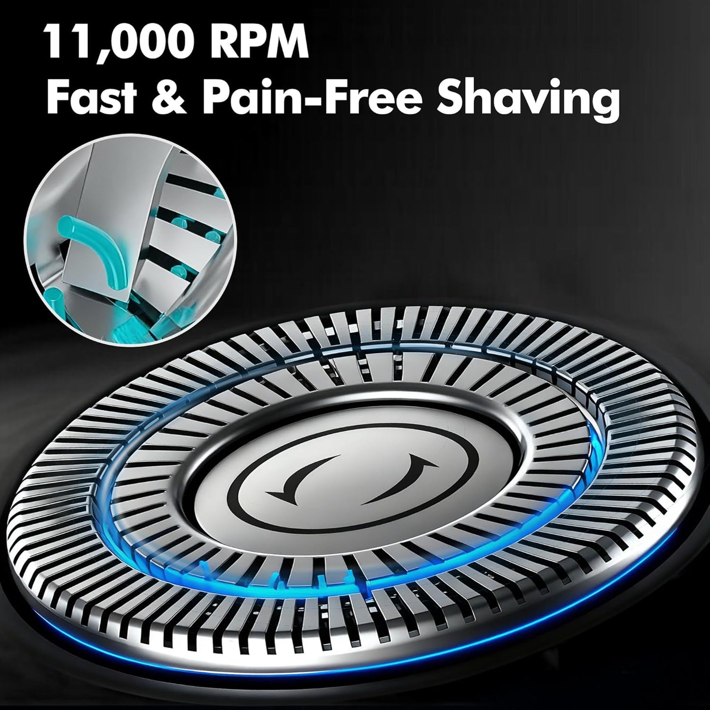 Maquinilla de afeitar eléctrica para hombres Flynth 3 en 1, afeitadora inalámbrica giratoria de 3 cuchillas húmeda/seca para barba, nariz y cara, IPX7, impermeable, carga rápida, recortadora de viaje