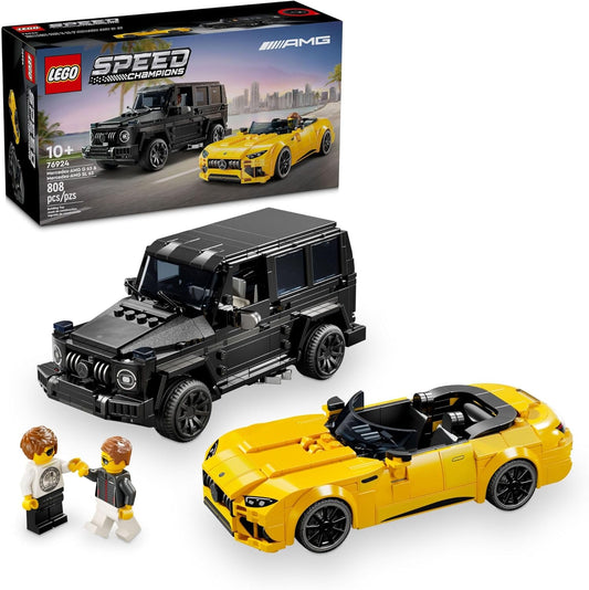 LEGO Speed Champions Mercedes-AMG G 63 y Mercedes-AMG SL 63 Juguetes de Construcción - Coches de Juguete de Juego de Simulación para Niños y Niñas, Edades 10+ Años - Regalos para Navidad - 76924