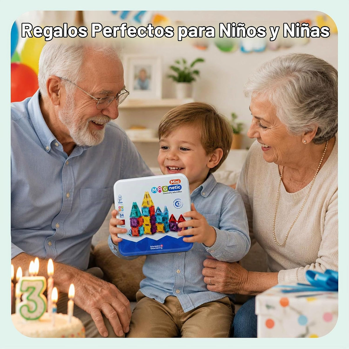 Mini azulejos magnéticos para niños, juego de construcción de viaje...