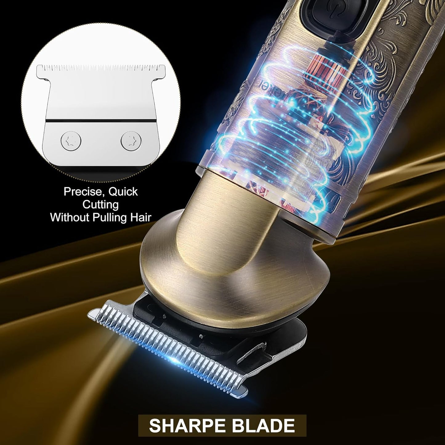 Hatteker Cortapelos Profesional Maquinilla de Afeitar Eléctrica Afeitadoras de Lámina para Hombres Cuerpo Nariz Oreja Kit de Aseo de Cabello con Cuchillas Triples Inalámbrico Impermeable