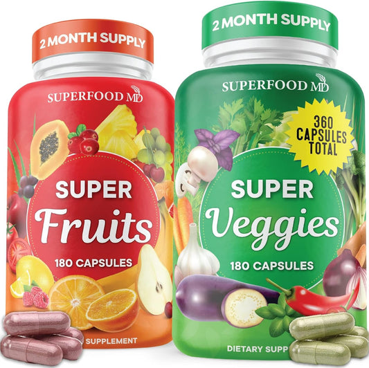 Superalimento de frutas y verduras - 360 suplementos integrales de...