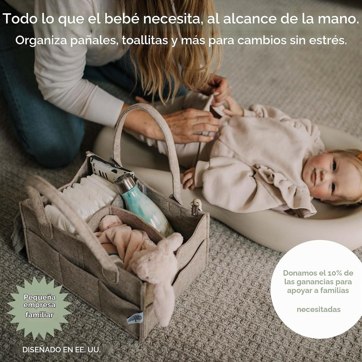 Parker Baby Co. Organizador de pañales para bebé, contenedor de alm...