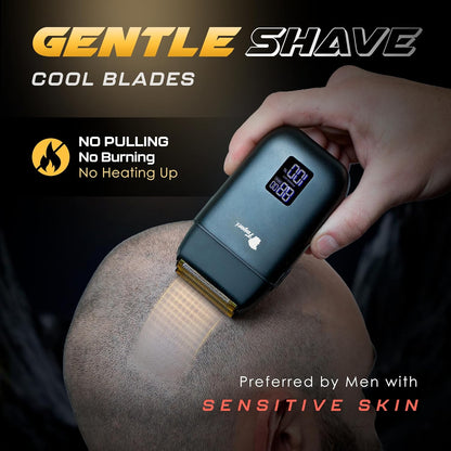 Fagaci Afeitadora de peluquería para hombres – Afeitado suave de vidrio sin irritación, maquinilla de afeitar profesional de barbero de 8500 RPM de alto torque, afeitadora eléctrica de aluminio para