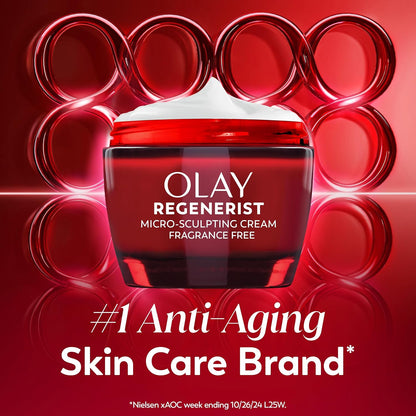 Olay Hidratante facial, crema regenerista microescultora para mujer...