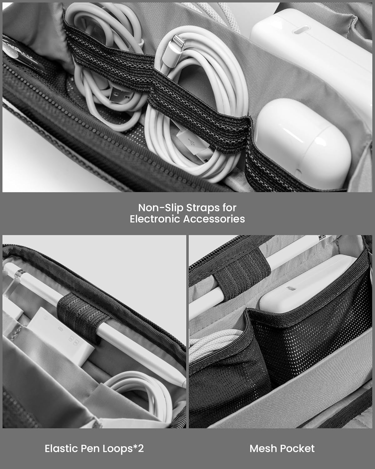 tomtoc Bolsa organizadora de cables de viaje, organizador de acceso...