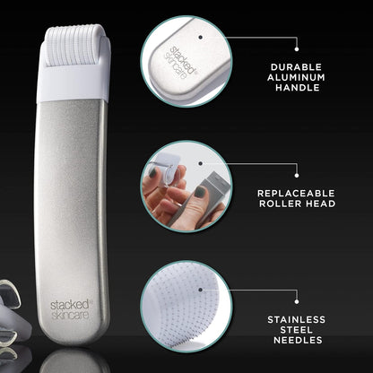 StackedSkincare Microneedling - Herramienta de refinación de piel c...