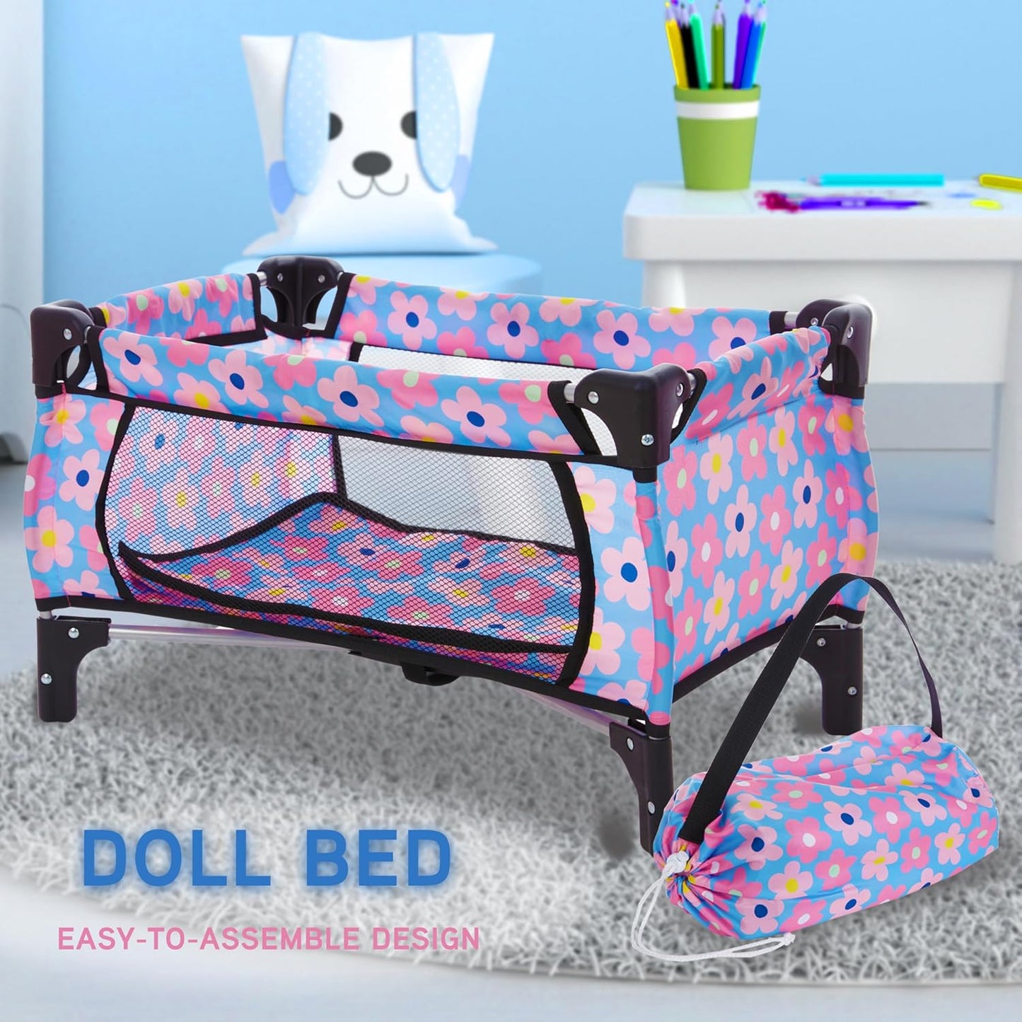 Juego de cama y asiento de bebé, juego de bebé, accesorios para muñ...