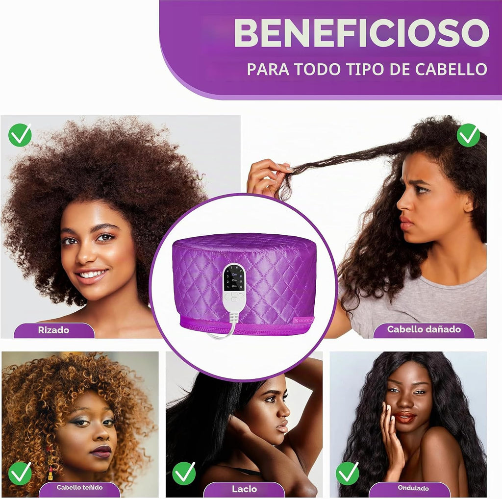 Gorro de vapor para acondicionamiento profundo con 10 niveles de ca...