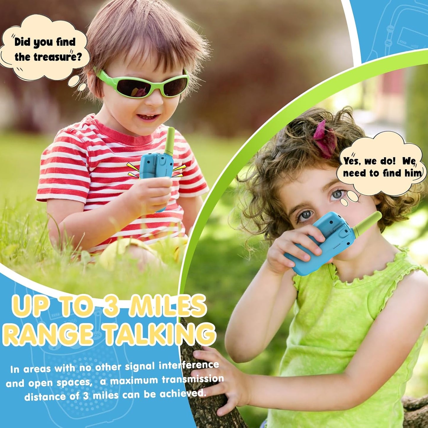 Selieve Juguetes para niños y niñas de 3 a 12 años, Walkie Talkies...