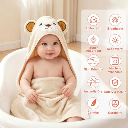 CandyHome Juego de 12 toallas de baño para bebés y niños pequeños,...