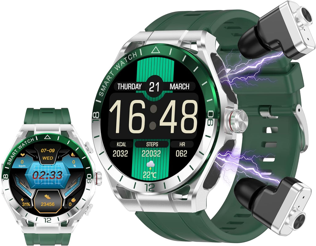 ATEVIX Reloj inteligente con auriculares para Android y iPhone, pan...