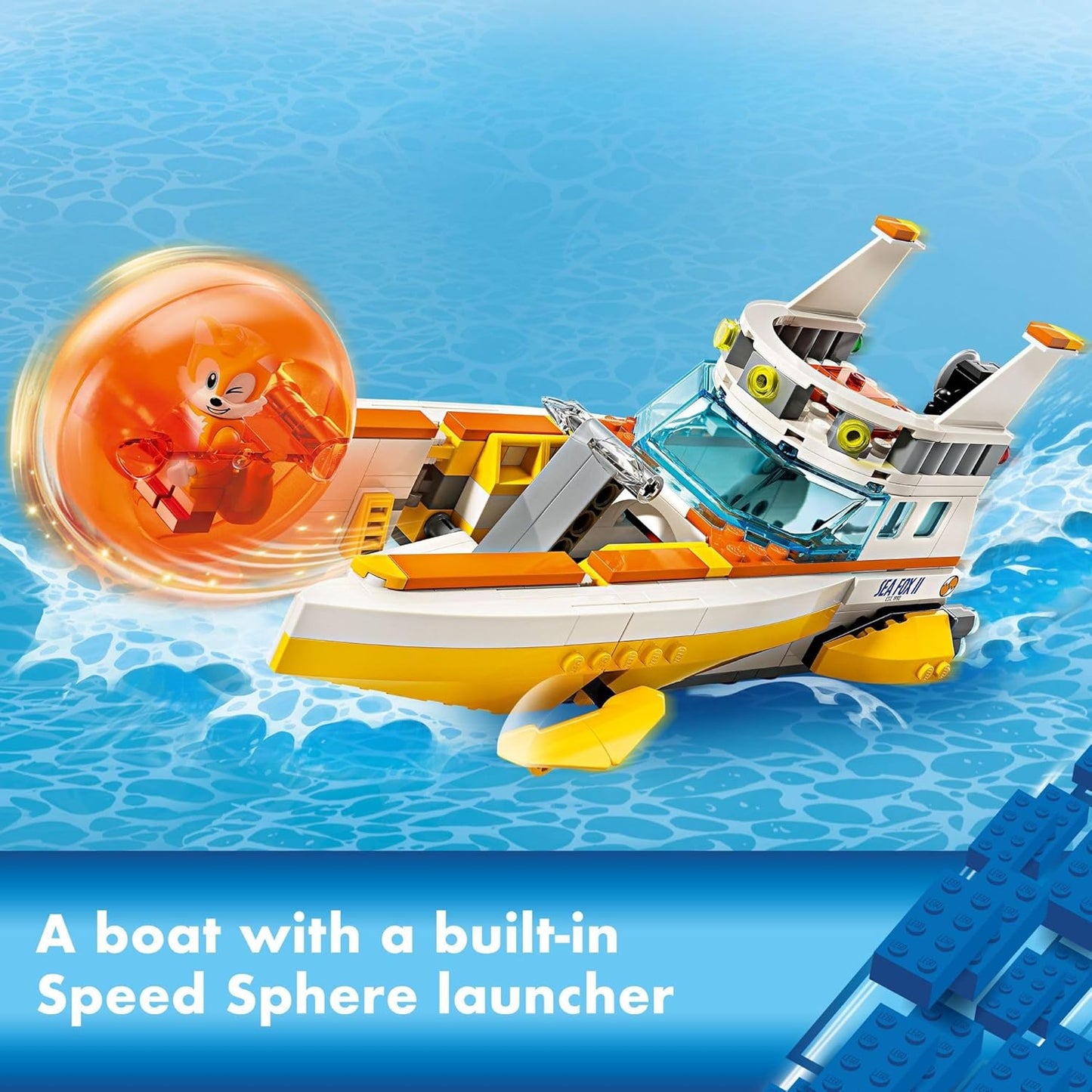 LEGO Sonic The Hedgehog: Tails' Adventure Boat Juego de Construcción de Juguete Interactivo, Juguete de Videojuego con Personajes de Sonic y Esquís Acuáticos, Regalo para Jugadores para Niños y Niñas