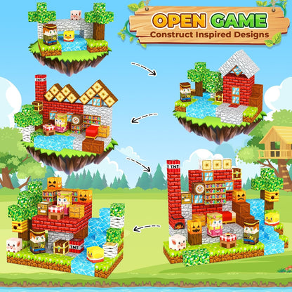 ORZbb Bloques Magnéticos Juegos para Niños Juguetes de Construcción...