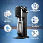 SodaStream Art Paquete de Máquina para Hacer Agua con Gas en Negro,...
