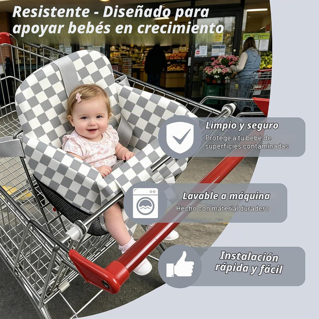 Funda para carrito de compras para bebé, niño y niña, funda para si...