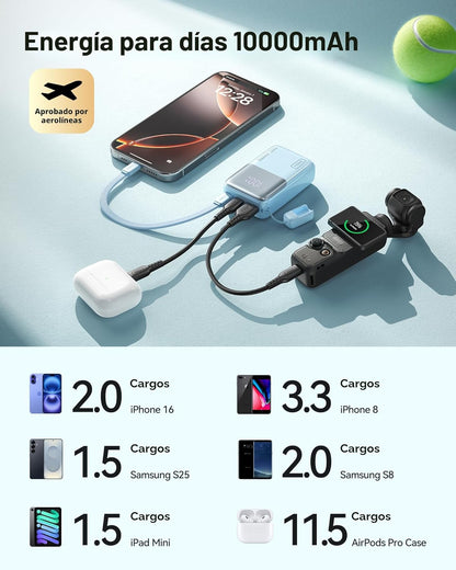 INIU Cargador portátil, ultra mini 10000mAh 45W, batería USB C con...