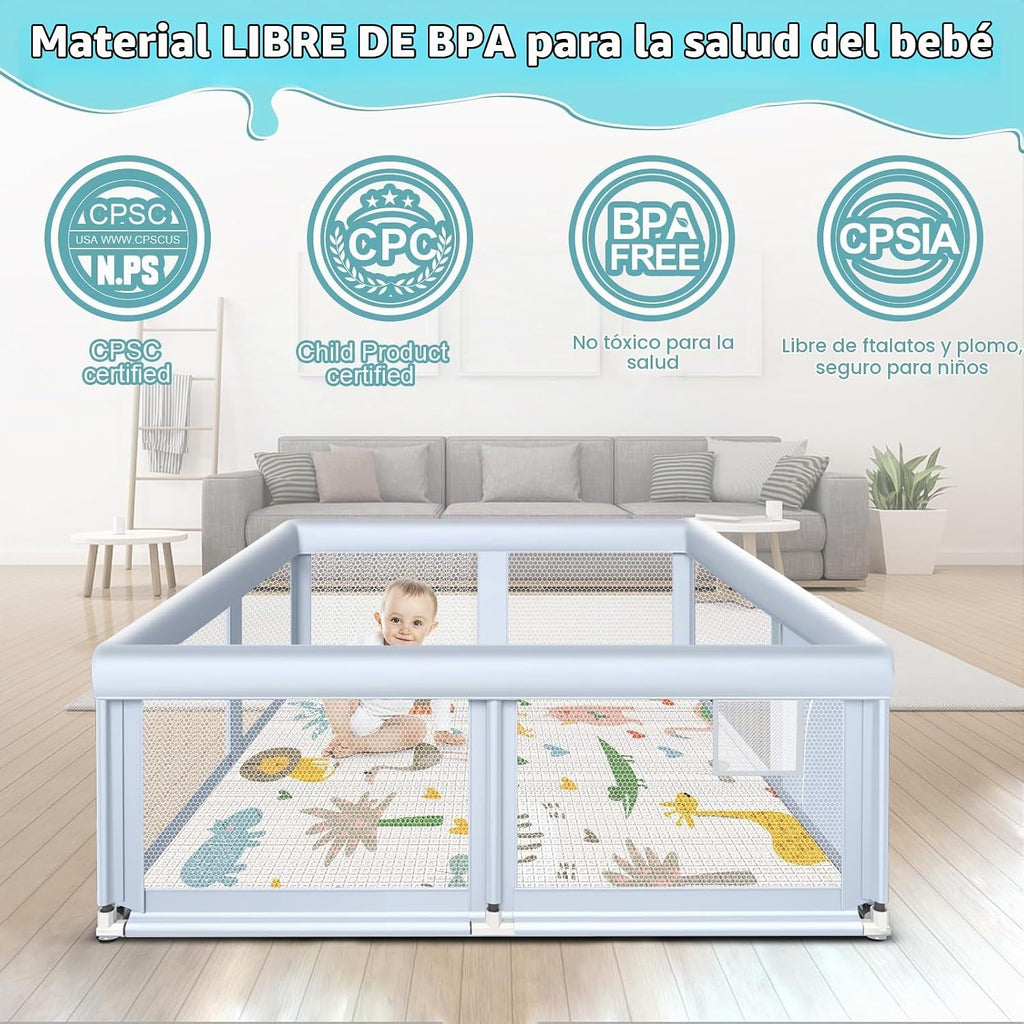 Fshibila corralito grande para bebés de 65" × 50", corralit...