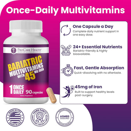 Bariatric once-a-day Multivitamin 90 ct capsule- Made For Bypass gá...