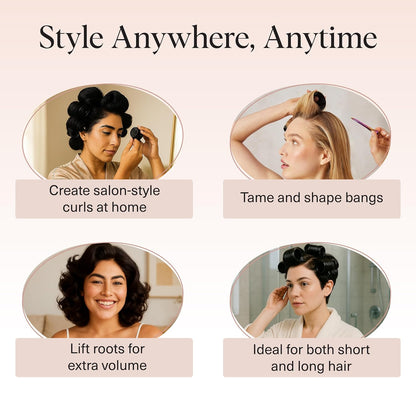 Kitsch Rodillos térmicos de cerámica para mujer, rizadores de pelo con autoagarre para rizos sin calor durante la noche, rodillos grandes voluminizadores para cabello corto y largo, para rizos sin