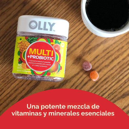 OLLY Gomitas Multivitamínicas Multi + Probióticas para Adultos, 1 m...