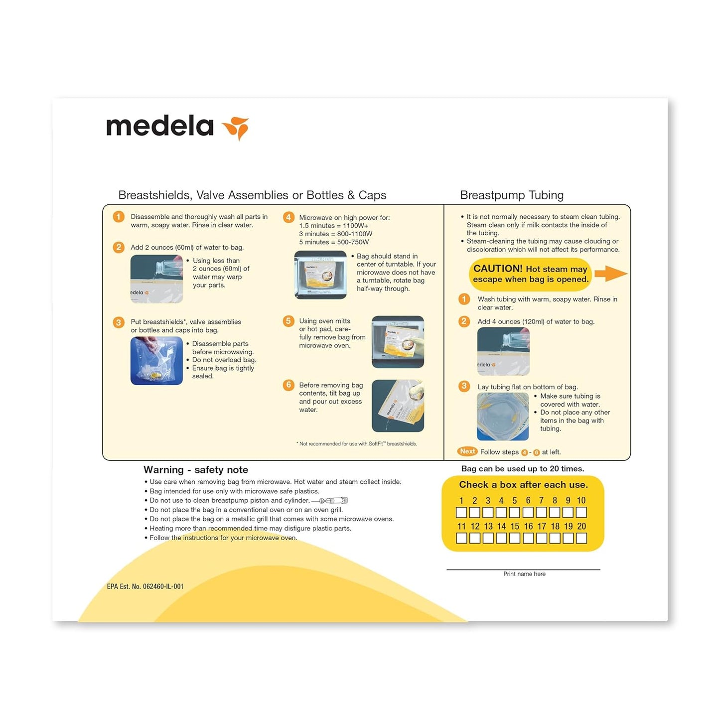 Medela Bolsas de microvapor de limpieza rápida para biberones y pie...