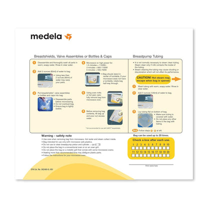 Medela Bolsas de microvapor de limpieza rápida para biberones y pie...
