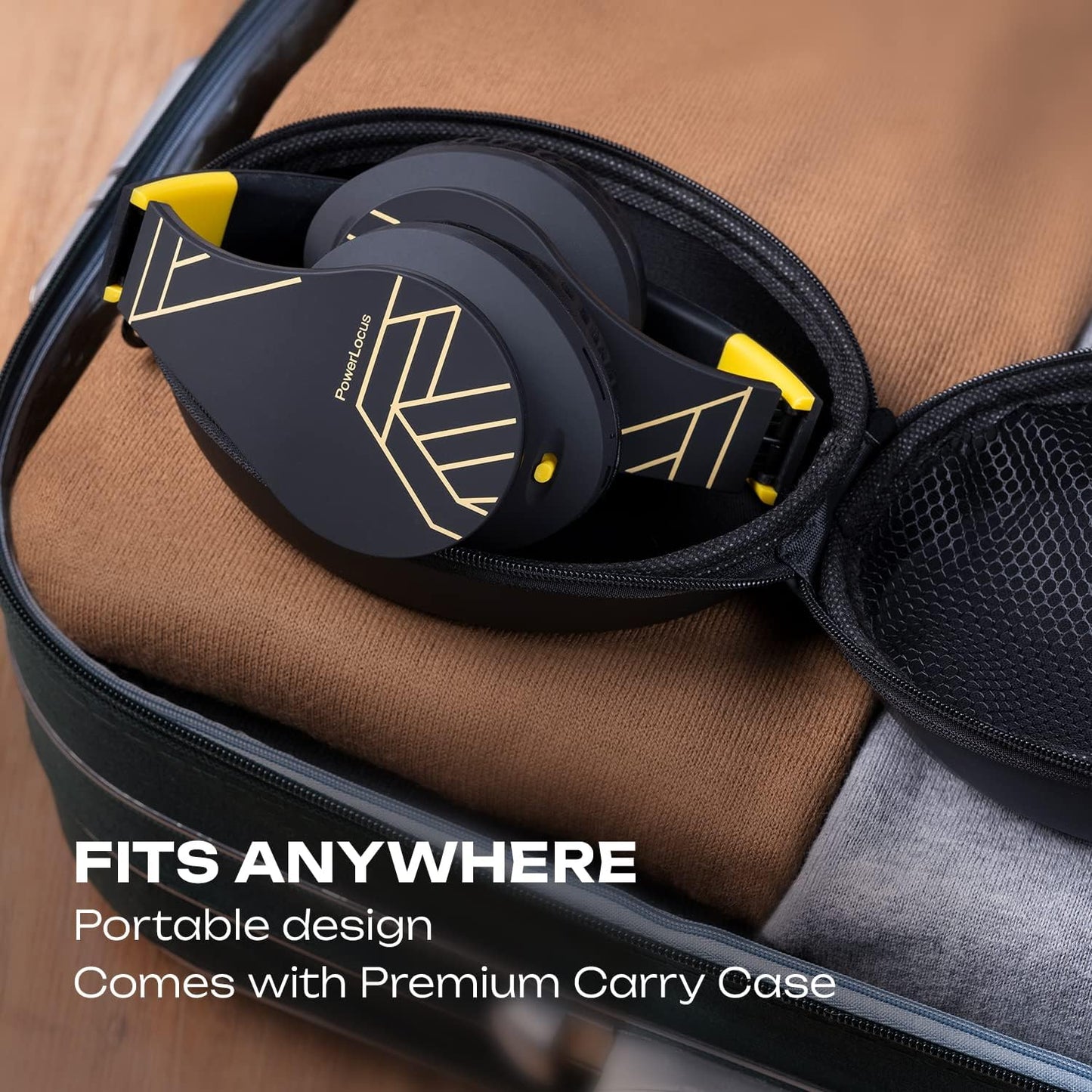 PowerLocus - Audífonos Bluetooth sobre las orejas, auriculares inal...