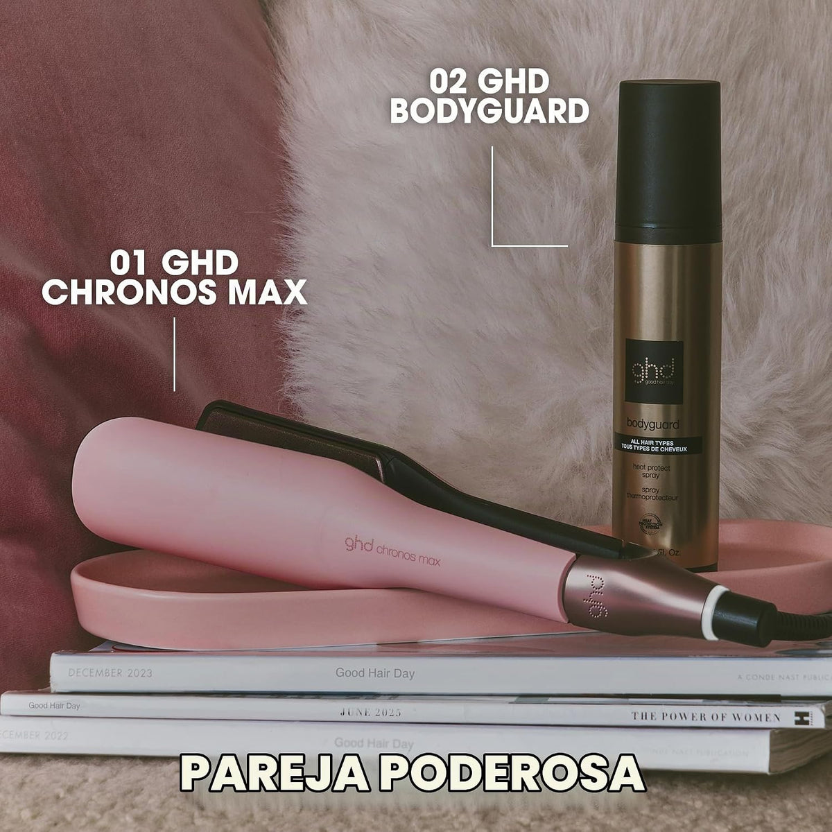 ghd Plancha plana profesional Chronos Max de 2" Styler