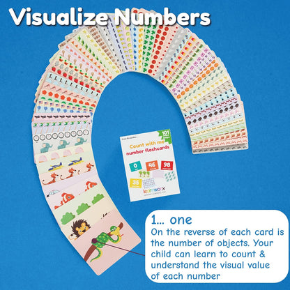 Tarjetas flash de números para niños pequeños | Premiadas - Tarjetas flash de matemáticas para niños pequeños | Aprende a contar tarjetas numéricas 1 a 100 | Ayuda a los niños a contar juegos |